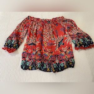 Grande & Greene pink multicolor floral blouse size small